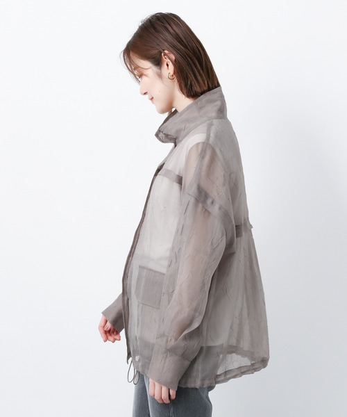 A part by（アパートバイ）の「Poシアーシャツブルゾン　952593（シャツ/ブラウス・レディース・ライトグレー/ベージュ/カーキ・FREE）」の15枚目の写真