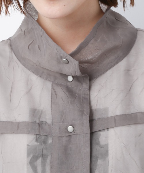 A part by（アパートバイ）の「Poシアーシャツブルゾン　952593（シャツ/ブラウス・レディース・ライトグレー/ベージュ/カーキ・FREE）」の6枚目の写真