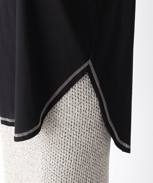 OPAQUE.CLIP（オペークドットクリップ）の「◆強撚ノースリ配色ステッチT（Tシャツ/カットソー・レディース・ホワイト系/ガンメタ/ブラック/ライトパープル・36/38/40）」の9枚目の写真