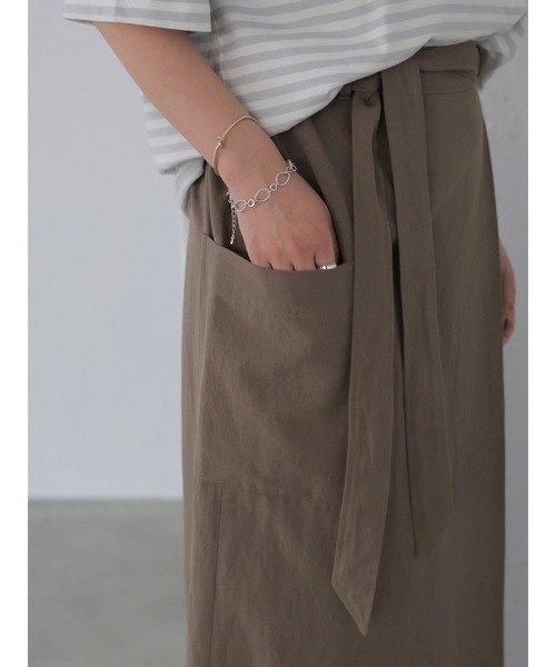 AMERICAN HOLIC（アメリカンホリック）の「ラップ風タイトスカート ＊（スカート・レディース・ブラウン/ベージュ・M/L）」の14枚目の写真