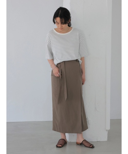 AMERICAN HOLIC（アメリカンホリック）の「ラップ風タイトスカート ＊（スカート・レディース・ブラウン/ベージュ・M/L）」の17枚目の写真