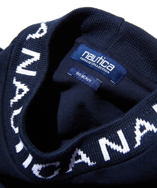NAUTICA（ノーティカ）の「NAUTICA/ノーティカ “TOO HEAVY” Jacquard High Neck Tee/トゥヘヴィージャカードハイネックTシャツ（Tシャツ/カットソー・メンズ・ホワイト/ブラック/ネイビー/ベージュ・LARGE/X-LARGE/XX-LARGE）」の7枚目の写真