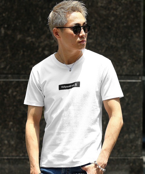JOKER(ジョーカー)の「【JOKER】バックペイズリー&ハートロゴ柄半袖Tシャツ(Tシャツ/カットソー・メンズ・ホワイト/ブラック・M/XL/L)」の1枚目の写真