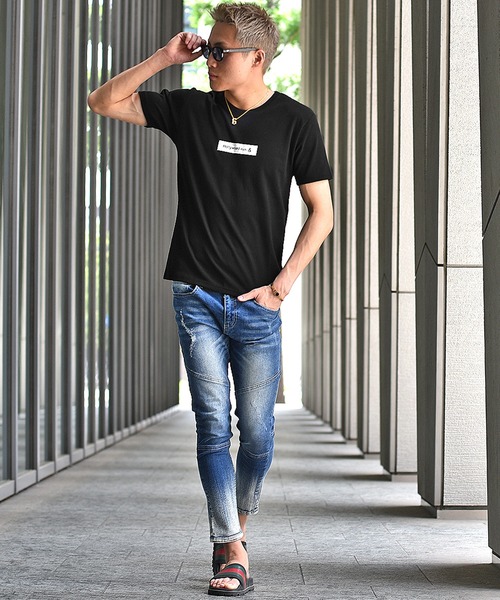 JOKER(ジョーカー)の「【JOKER】バックペイズリー&ハートロゴ柄半袖Tシャツ(Tシャツ/カットソー・メンズ・ホワイト/ブラック・M/XL/L)」の15枚目の写真