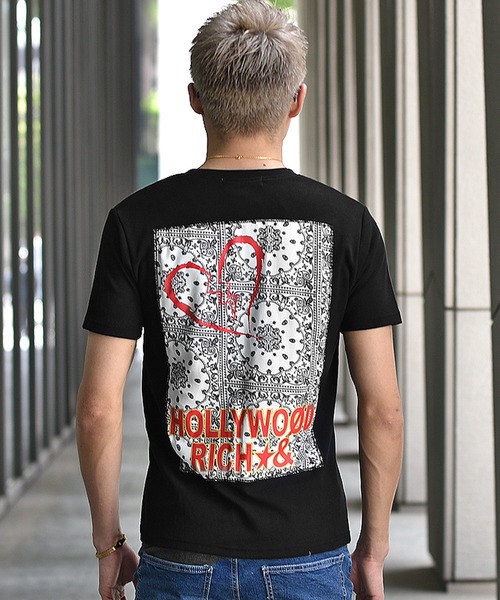 JOKER(ジョーカー)の「【JOKER】バックペイズリー&ハートロゴ柄半袖Tシャツ(Tシャツ/カットソー・メンズ・ホワイト/ブラック・M/XL/L)」の13枚目の写真