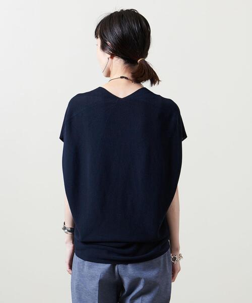 UNITED ARROWS(ユナイテッドアローズ)の「<UNITED ARROWS>バックボリューム フレンチスリーブ ニット W◆(ニット/セーター・レディース・ネイビー/レッド/モカ/その他7・FREE)」の7枚目の写真