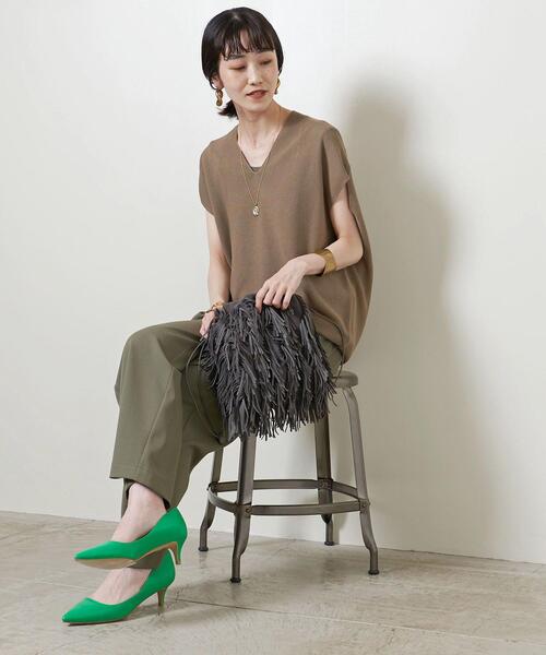 UNITED ARROWS(ユナイテッドアローズ)の「<UNITED ARROWS>バックボリューム フレンチスリーブ ニット W◆(ニット/セーター・レディース・ネイビー/レッド/モカ/その他7・FREE)」の16枚目の写真