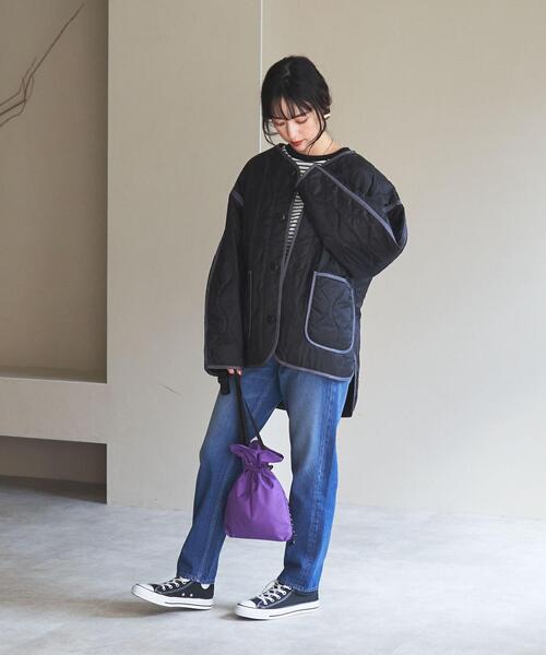 coen（コーエン）の「巾着ポーチショルダーバッグ（ショルダーバッグ・レディース・パープル/ブラック/ホワイト・FREE）」の8枚目の写真