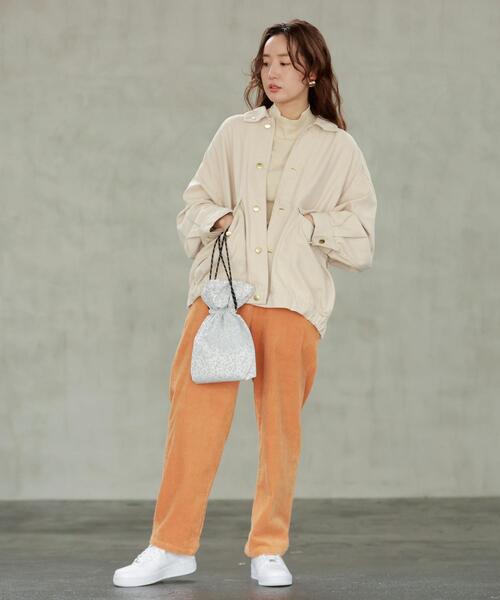 coen（コーエン）の「巾着ポーチショルダーバッグ（ショルダーバッグ・レディース・パープル/ブラック/ホワイト・FREE）」の21枚目の写真