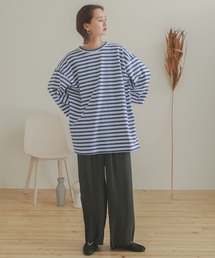 SENSE OF PLACE by URBAN RESEARCH | ボーダーエクストラルーズTシャツ(5分袖)(Tシャツ/カットソー)