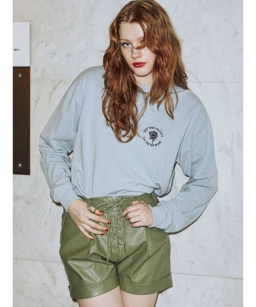 jouetie（ジュエティ）の「ROSE サークルロンT（Tシャツ/カットソー・レディース・ライトブルー/ブラック/オフホワイト・MEDIUM）」の21枚目の写真