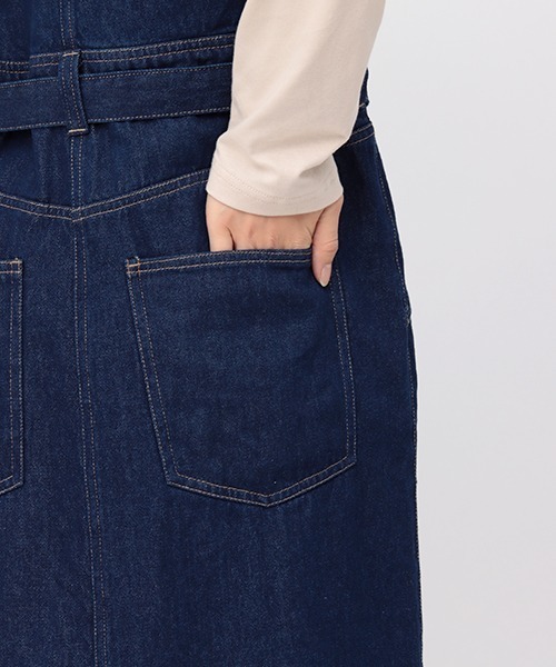 チチカカ（チチカカ）の「リサイクルデニムワンピース（ジャンパースカート・レディース・ブルー/インディゴブルー・FREE）」の21枚目の写真