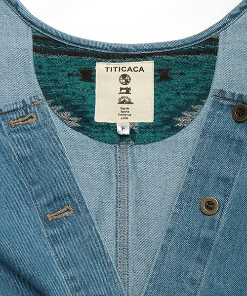 チチカカ（チチカカ）の「リサイクルデニムワンピース（ジャンパースカート・レディース・ブルー/インディゴブルー・FREE）」の22枚目の写真