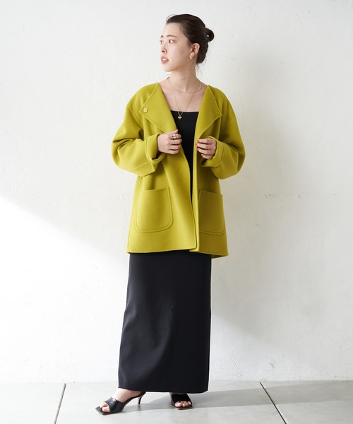 SHENERY（シーナリー）の「ベルテッドリバーミディコート（その他アウター・レディース・ベージュ/ネイビー/グリーン・FREE）」の17枚目の写真