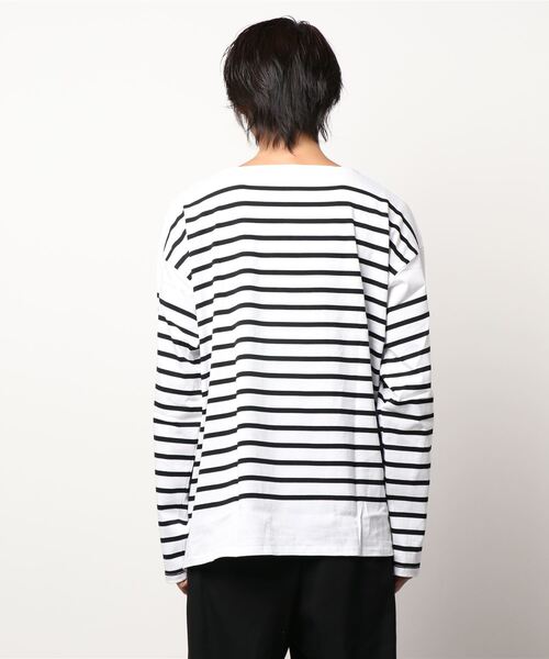 MONT KEMMEL(モンケメル)の「モンケメル/MONT KEMMEL BIG BASQUE BORDER LS TEE(Tシャツ/カットソー・メンズ・ブルー/ブラック・MEDIUM/S/LARGE)」の8枚目の写真
