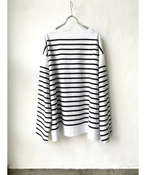 MONT KEMMEL(モンケメル)の「モンケメル/MONT KEMMEL BIG BASQUE BORDER LS TEE(Tシャツ/カットソー・メンズ・ブルー/ブラック・MEDIUM/S/LARGE)」の12枚目の写真
