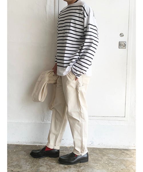 MONT KEMMEL(モンケメル)の「モンケメル/MONT KEMMEL BIG BASQUE BORDER LS TEE(Tシャツ/カットソー・メンズ・ブルー/ブラック・MEDIUM/S/LARGE)」の18枚目の写真