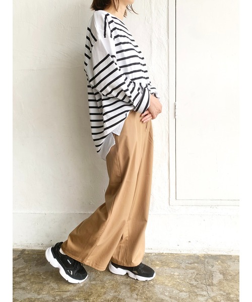 MONT KEMMEL(モンケメル)の「モンケメル/MONT KEMMEL BIG BASQUE BORDER LS TEE(Tシャツ/カットソー・メンズ・ブルー/ブラック・MEDIUM/S/LARGE)」の16枚目の写真