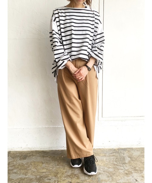 MONT KEMMEL(モンケメル)の「モンケメル/MONT KEMMEL BIG BASQUE BORDER LS TEE(Tシャツ/カットソー・メンズ・ブルー/ブラック・MEDIUM/S/LARGE)」の10枚目の写真