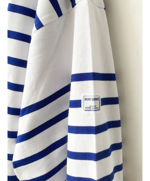 MONT KEMMEL(モンケメル)の「モンケメル/MONT KEMMEL BIG BASQUE BORDER LS TEE(Tシャツ/カットソー・メンズ・ブルー/ブラック・MEDIUM/S/LARGE)」の4枚目の写真