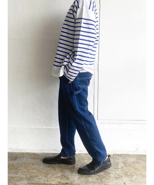 MONT KEMMEL(モンケメル)の「モンケメル/MONT KEMMEL BIG BASQUE BORDER LS TEE(Tシャツ/カットソー・メンズ・ブルー/ブラック・MEDIUM/S/LARGE)」の17枚目の写真