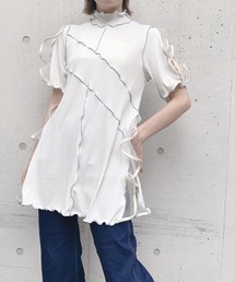 lilLilly | リブフリルワンピース(ワンピース)