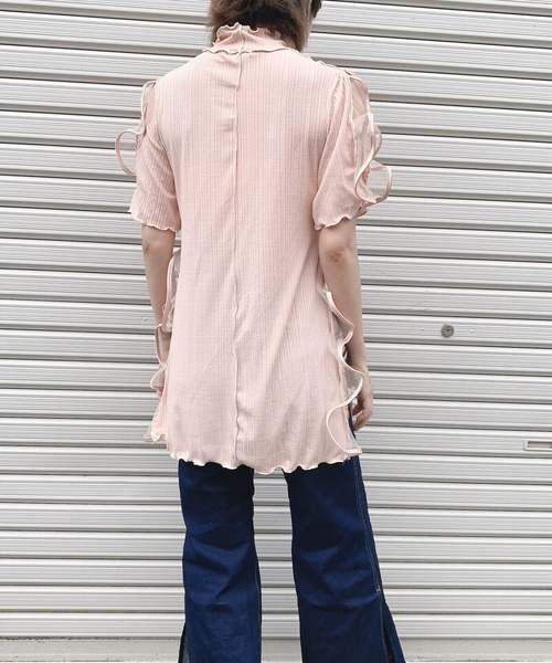 lilLilly（リルリリー）の「リブフリルワンピース（ワンピース・レディース・ブラック/ピンク/ブルー/アイボリー/ホワイト・FREE）」の8枚目の写真