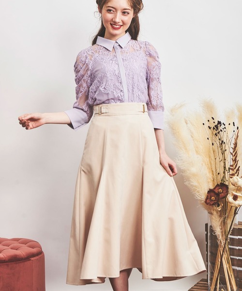 NOELA（ノエラ）の「スエードライクスカート（スカート・レディース・ベージュ/ピンク/ブルー・S/M）」の2枚目の写真