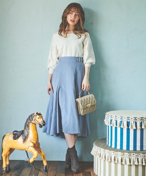 NOELA（ノエラ）の「スエードライクスカート（スカート・レディース・ベージュ/ピンク/ブルー・S/M）」の4枚目の写真