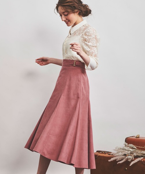 NOELA（ノエラ）の「スエードライクスカート（スカート・レディース・ベージュ/ピンク/ブルー・S/M）」の8枚目の写真