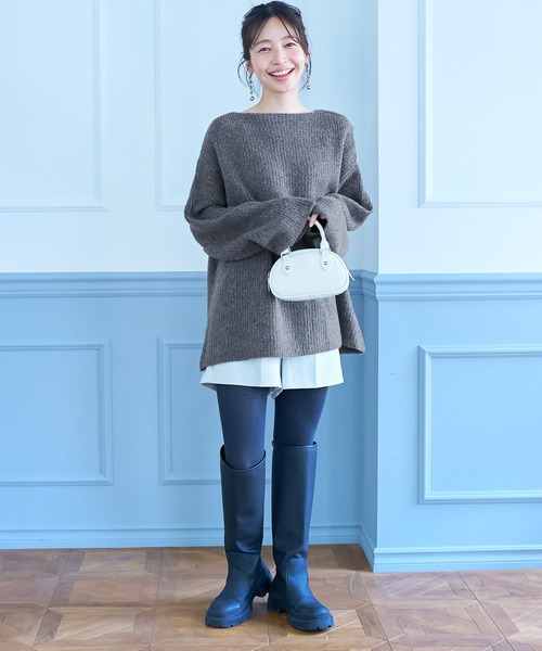 coca(coca)(コカ)の「ふあふあヤク風プルオーバーニット(ニット/セーター・レディース・ブラウン/チャコールグレー・ONESIZE)」の9枚目の写真