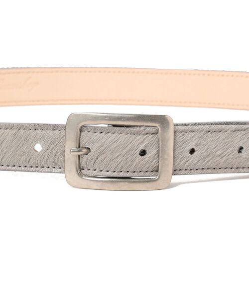 BEAMS BOY（ビームスボーイ）の「BEAMS BOY / ハラコ レザー ベルト（ベルト・レディース・ブラック/グレー・ONE SIZE）」の3枚目の写真