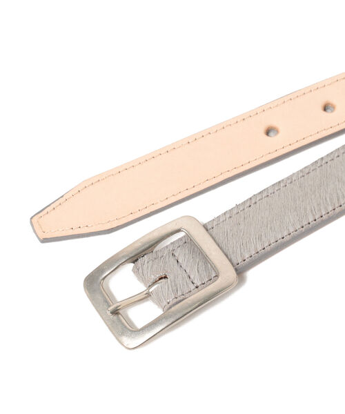 BEAMS BOY（ビームスボーイ）の「BEAMS BOY / ハラコ レザー ベルト（ベルト・レディース・ブラック/グレー・ONE SIZE）」の4枚目の写真