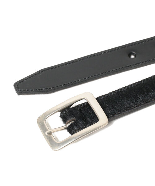 BEAMS BOY（ビームスボーイ）の「BEAMS BOY / ハラコ レザー ベルト（ベルト・レディース・ブラック/グレー・ONE SIZE）」の7枚目の写真