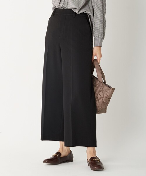 J.PRESS Ladies(J.プレス レディス)の「【WEB限定カラーあり・洗える】NEWESTバックピーチ ワイドパンツ(その他パンツ・レディース・黄土色系/ピンク系/ブラウン系/ブラック系・XXS/XS/S)」の2枚目の写真