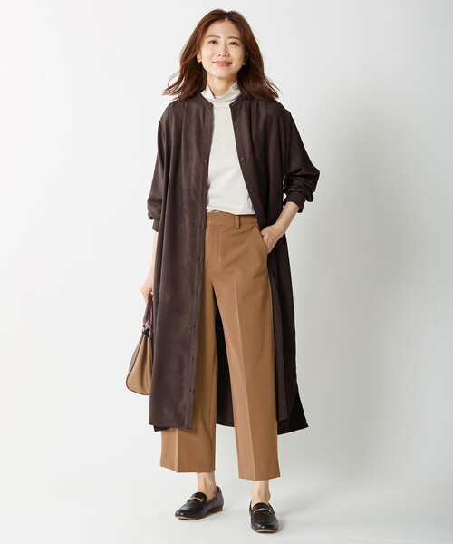 J.PRESS Ladies(J.プレス レディス)の「【WEB限定カラーあり・洗える】NEWESTバックピーチ ワイドパンツ(その他パンツ・レディース・黄土色系/ピンク系/ブラウン系/ブラック系・XXS/XS/S)」の13枚目の写真