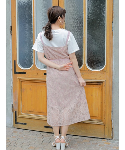 areeam あいにゃん　周年ワンピ　ジャガードパフスリーブチュールワンピース areeam あいにゃん 周年ワンピ ジャガードパフスリーブチュール