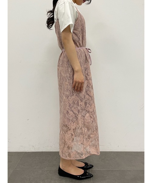 areeam あいにゃん　周年ワンピ　ジャガードパフスリーブチュールワンピース ジャガードパフスリーブチュールワンピース/Areeam（アリーム