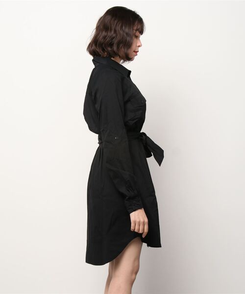 Guess（ゲス）の「Anika Shirtdress（シャツワンピース・レディース・ブラック/ベージュ・SMALL/MEDIUM/X-SMALL）」の13枚目の写真