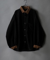 Balloon Sleeve Big silhouette Over Shirt/バルーンスリーブ ビッグシルエット オーバーシャツ クレリック/オンブレチェック/コーデュロイ/無地/デニム