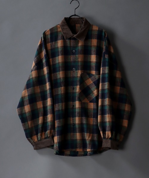 SITRY(シトリー)の「Balloon Sleeve Big silhouette Over Shirt/バルーンスリーブ ビッグシルエット オーバーシャツ クレリック/オンブレチェック/コーデュロイ/無地/デニム(シャツ/ブラウス・メンズ・ブラック/ベージュ/オフホワイト/ブルー/ブラウン/グレー/ベージュ系その他/キナリ/ブルー系その他/ブラック系その他/ホワイト系その他2/ベージュ系その他2/グリーン系その他2/レッド系その他2/ライトインディゴブルー/ワンウォッシュ/ホワイト・L/M)」の13枚目の写真