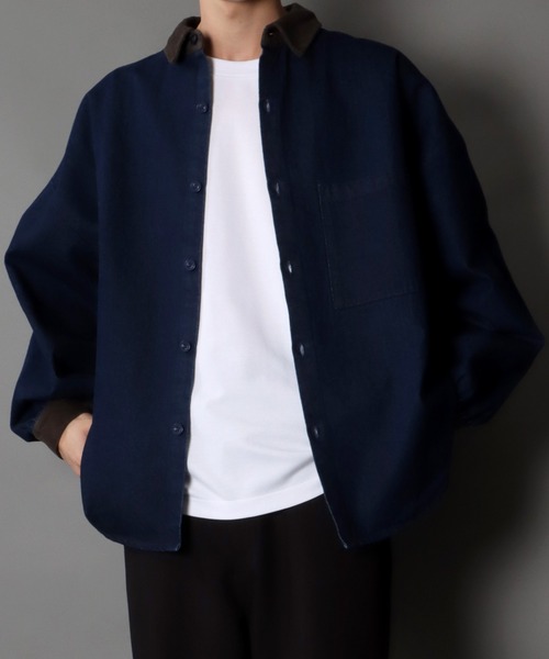 セール】Balloon Sleeve Big silhouette Over Shirt/バルーン