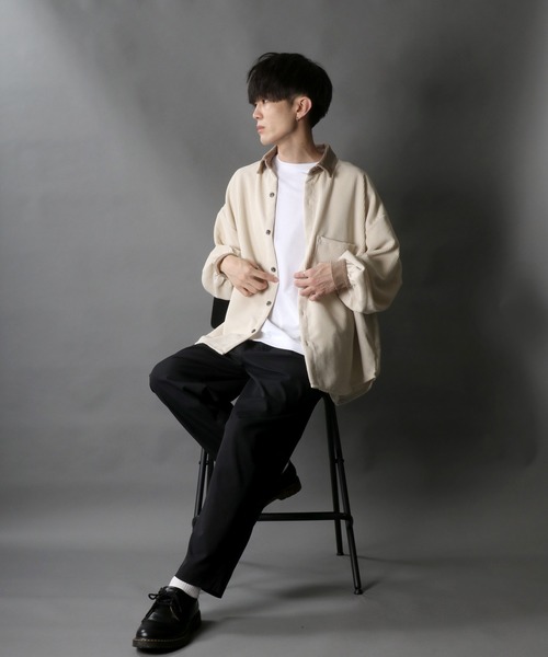 セール】Balloon Sleeve Big silhouette Over Shirt/バルーンスリーブ 