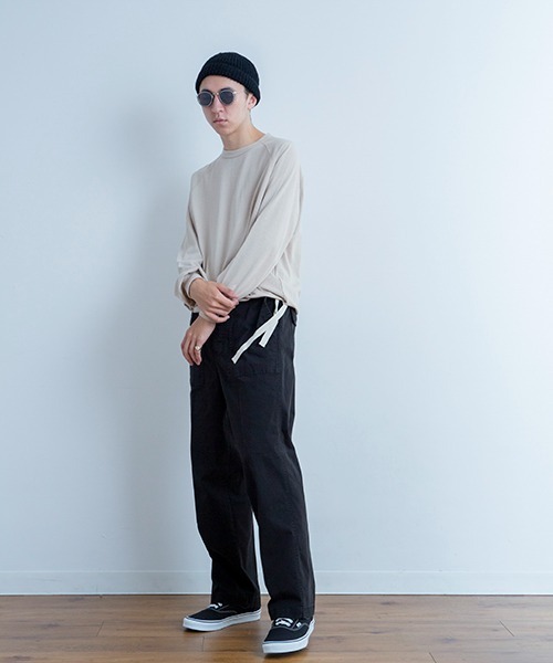 Universal Style Wear(ユニバーサルスタイルウェア)の「Universal Style Wear フネン ベイカーパンツ(チノパンツ・メンズ・カーキ/ブラック・MEDIUM/LARGE/X-LARGE)」の5枚目の写真