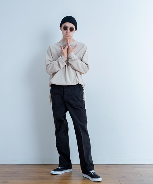 Universal Style Wear(ユニバーサルスタイルウェア)の「Universal Style Wear フネン ベイカーパンツ(チノパンツ・メンズ・カーキ/ブラック・MEDIUM/LARGE/X-LARGE)」の6枚目の写真
