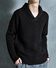 【JOKER】変わり編み7G長袖ニットセーター クルーネック/Vネック/ショールカラー 春服