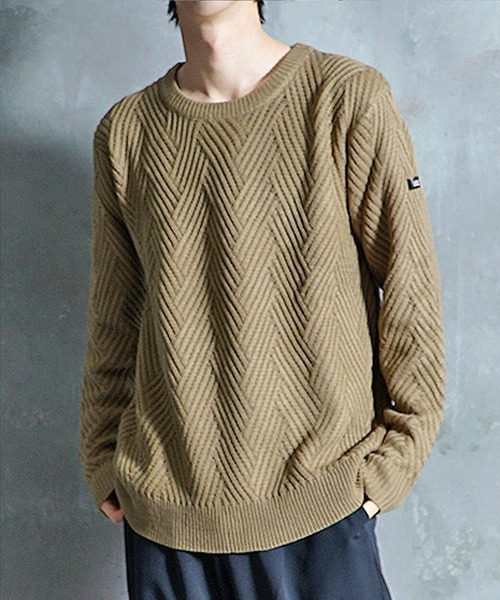 JOKER(ジョーカー)の「【JOKER】変わり編み7G長袖ニットセーター クルーネック/Vネック/ショールカラー 春服(ニット/セーター・メンズ・グレー系その他2/ブラウン系その他2/ブルー系その他2/オレンジ系その他2/グレー/ホワイト/ブラック系その他2/ブルー/ホワイト系その他2/ブラック/モカ/グレー系その他/オレンジ系その他/ホワイト系その他/ブルー系その他/オレンジ/ブラウン系その他/ブラック系その他・M/XL/L)」の10枚目の写真