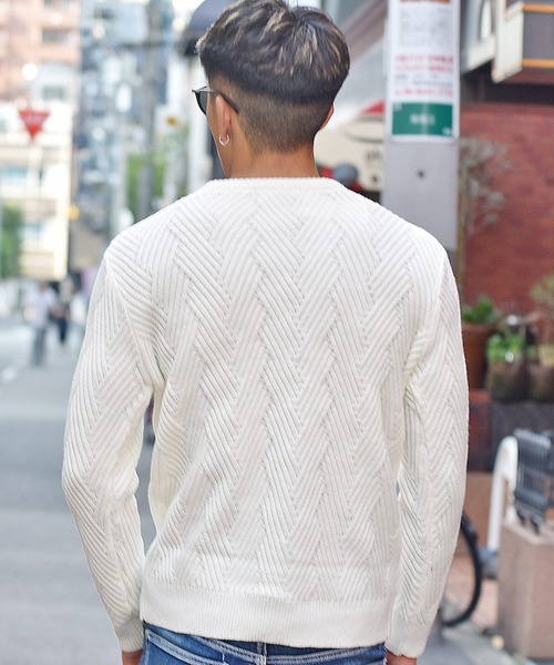 JOKER(ジョーカー)の「【JOKER】変わり編み7G長袖ニットセーター クルーネック/Vネック/ショールカラー 春服(ニット/セーター・メンズ・グレー系その他2/ブラウン系その他2/ブルー系その他2/オレンジ系その他2/グレー/ホワイト/ブラック系その他2/ブルー/ホワイト系その他2/ブラック/モカ/グレー系その他/オレンジ系その他/ホワイト系その他/ブルー系その他/オレンジ/ブラウン系その他/ブラック系その他・M/XL/L)」の20枚目の写真