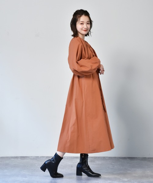 RETRO GIRL（レトロガール）の「前開きレイヤード風ワンピース（ワンピース・レディース・オレンジ/ライトベージュ/ブラック・FREE）」の10枚目の写真