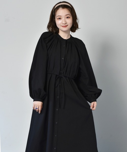 RETRO GIRL（レトロガール）の「前開きレイヤード風ワンピース（ワンピース・レディース・オレンジ/ライトベージュ/ブラック・FREE）」の12枚目の写真